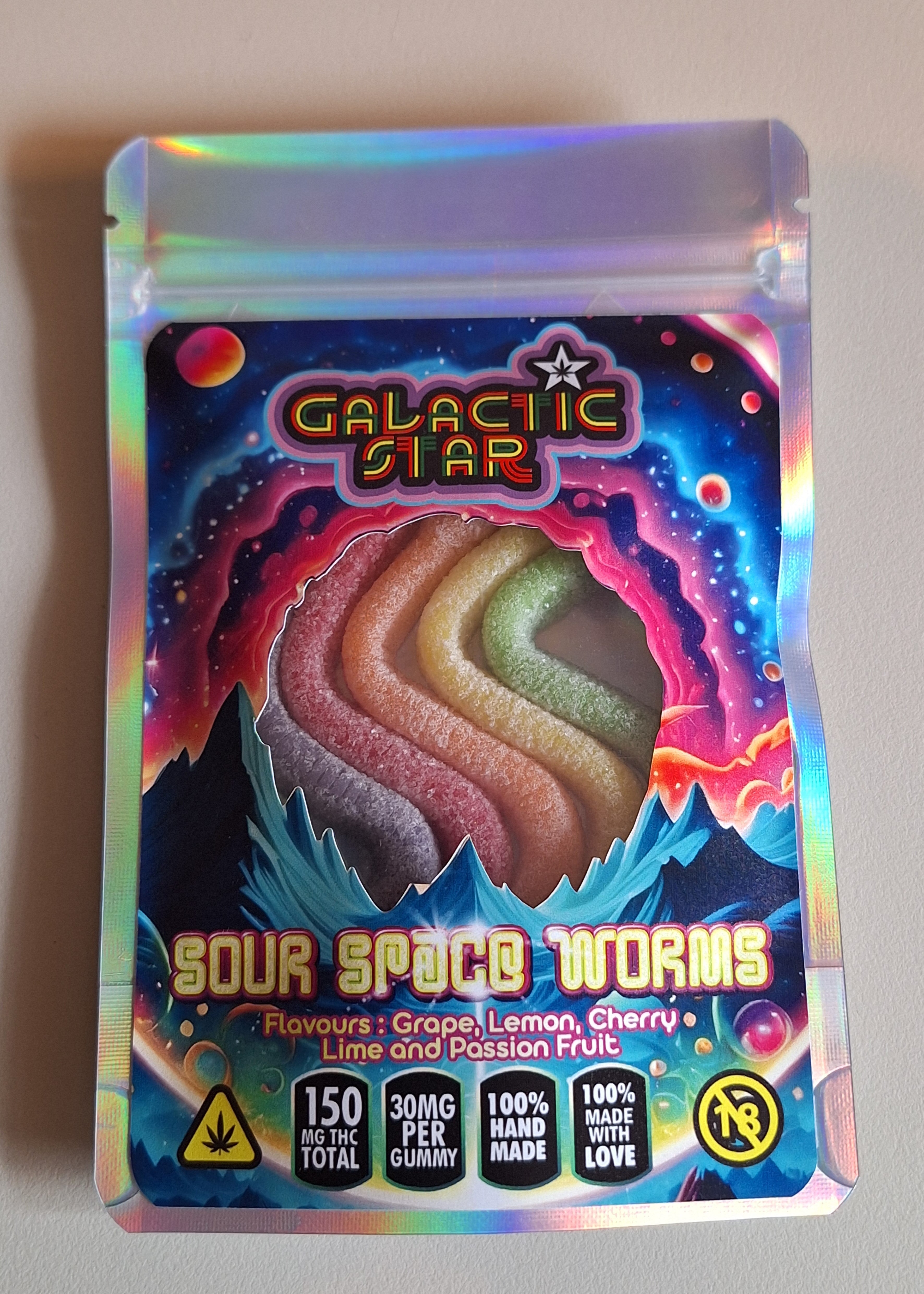 Sour Space Worms (150mg)